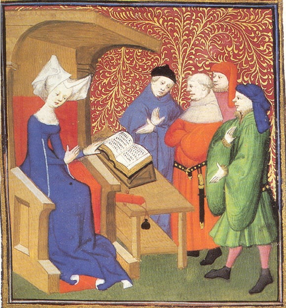 Christine de Pizan dans son cabinet de travail