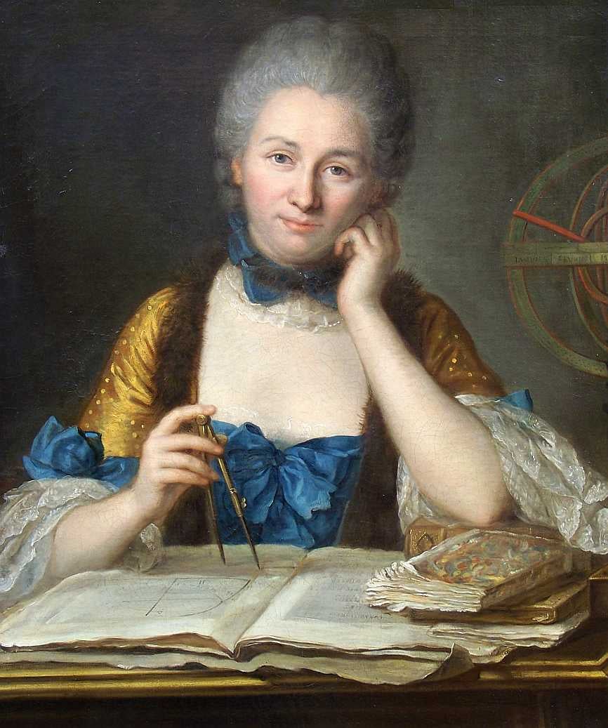 Portrait d'Émilie Du Châtelet (1706-1749) à sa table de travail