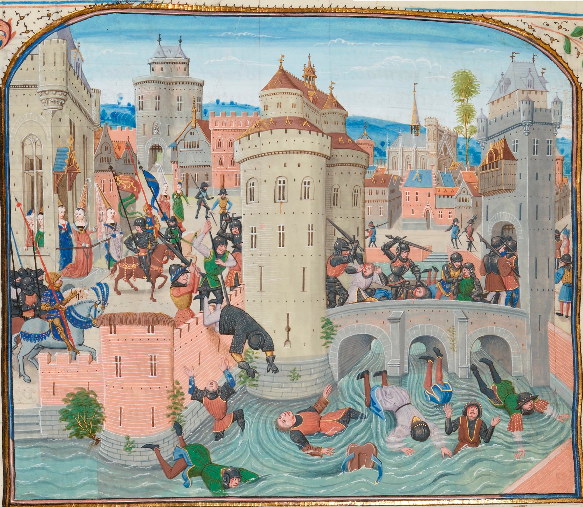 Massacre des révoltés de la Jacquerie (1358) — miniature médiévale