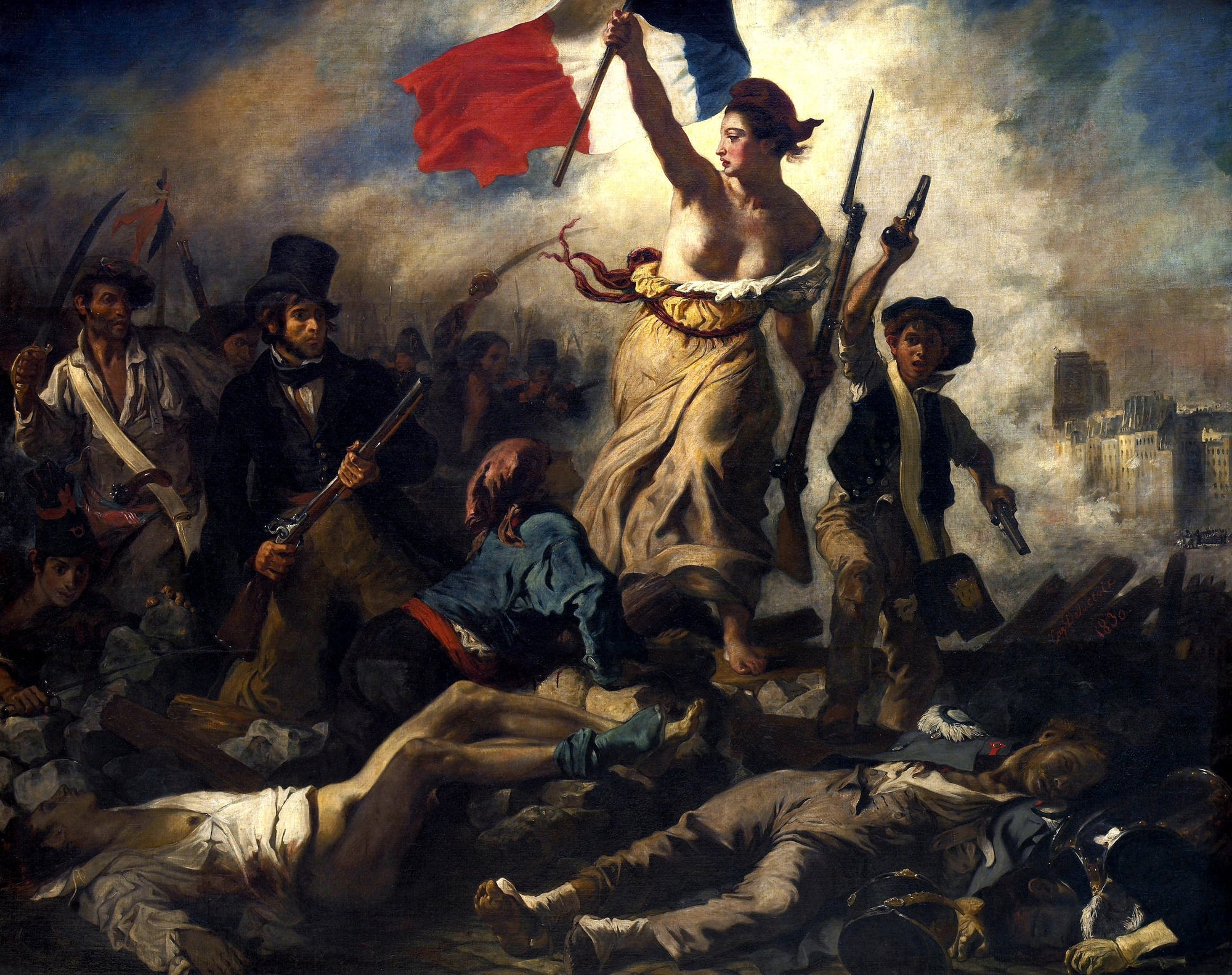 La Liberté guidant le peuple — tableau d'Eugène Delacroix (1830)