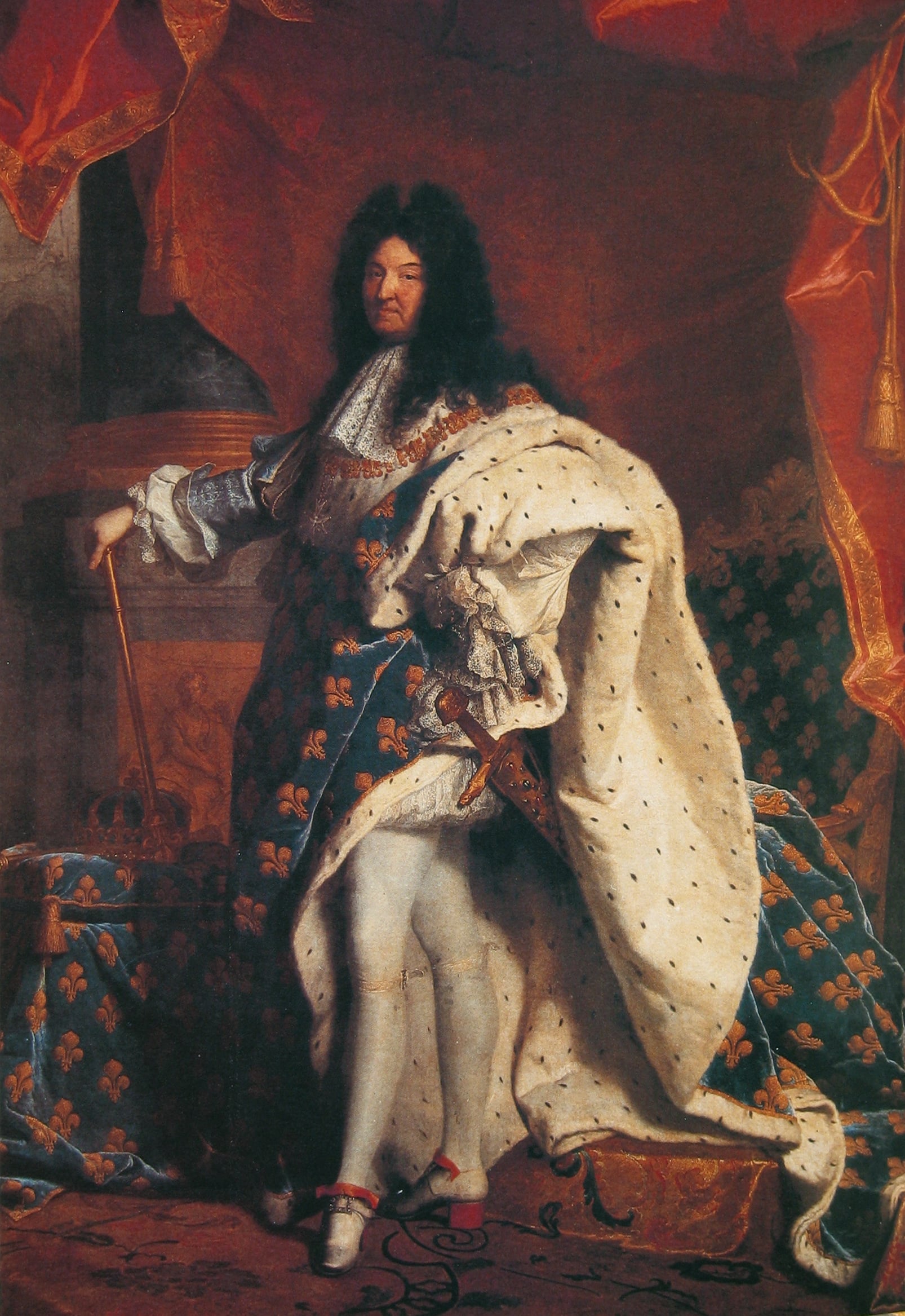 Portrait en pied de Louis XIV en costume de sacre, par Hyacinthe Rigaud