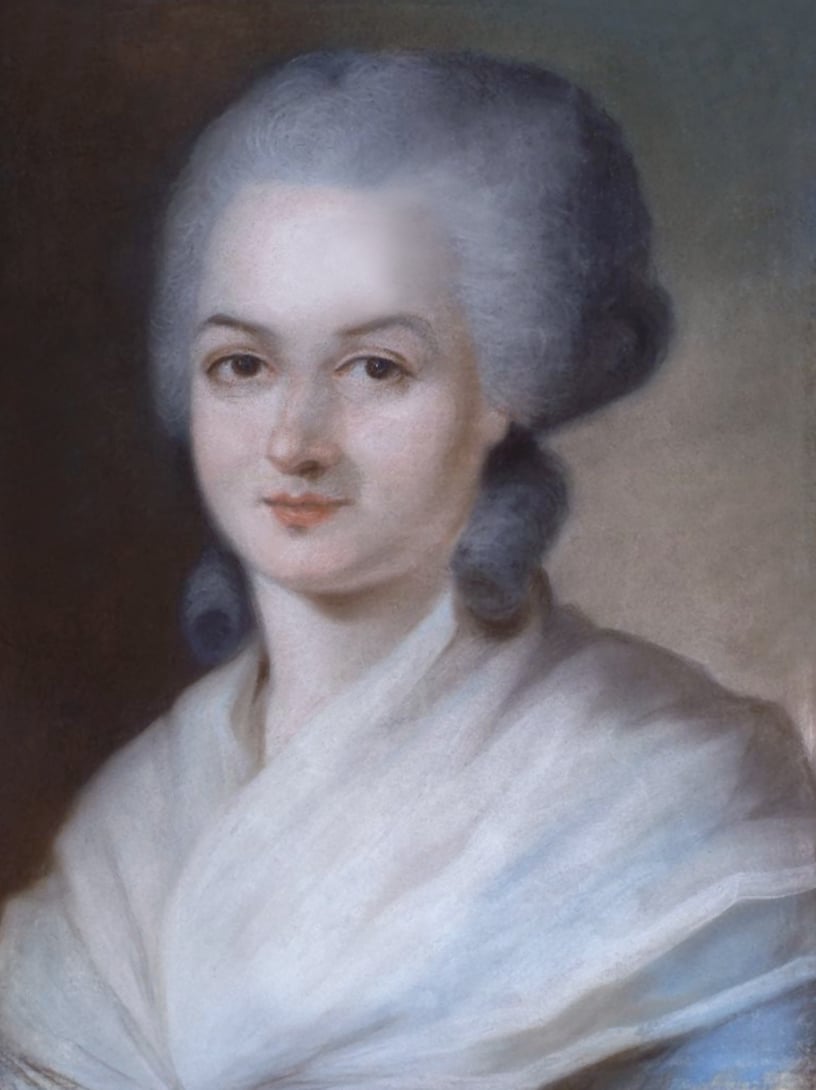Portrait d'Olympe de Gouges (1748-1793), femme de lettres et militante politique