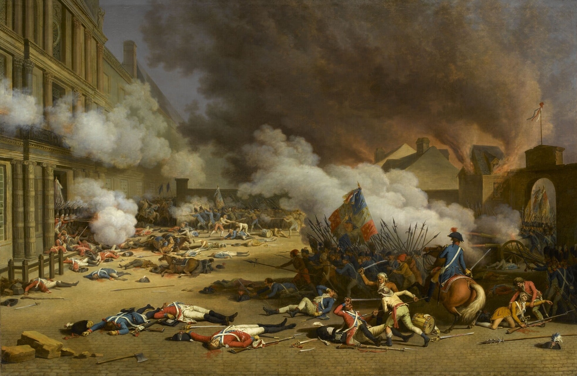 Prise des Tuileries le 10 août 1792 — tableau de Jacques Bertaux