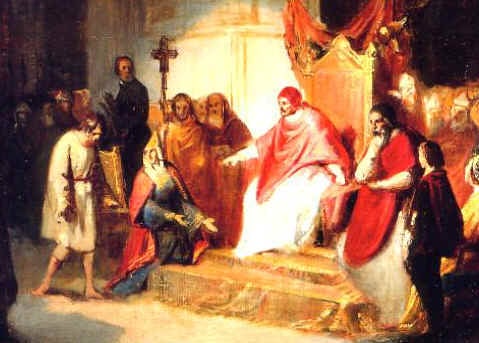 Représentation de la Querelle des Investitures — Canossa (1077)