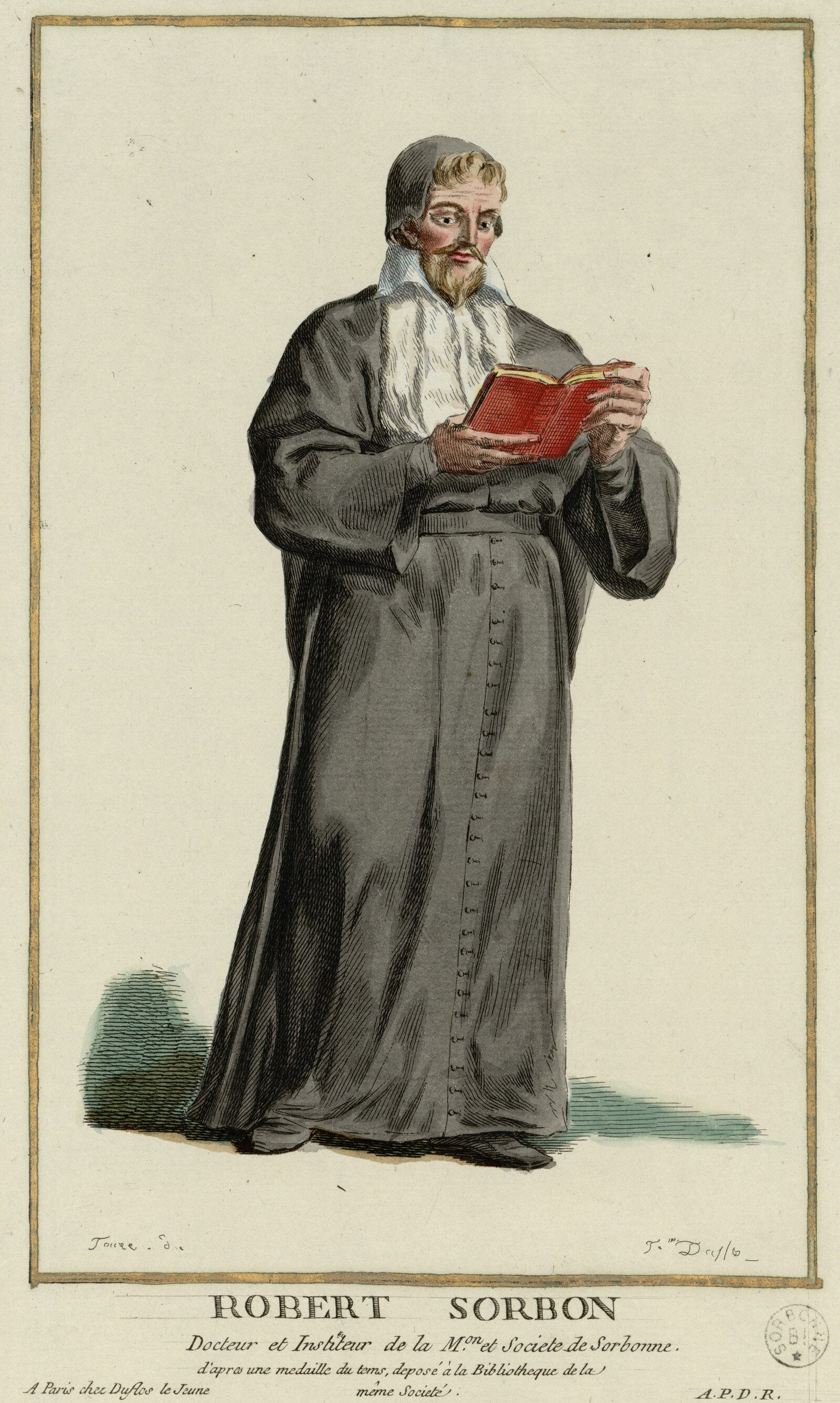 Portrait de Robert de Sorbon, chapelain de Louis IX et fondateur de la Sorbonne