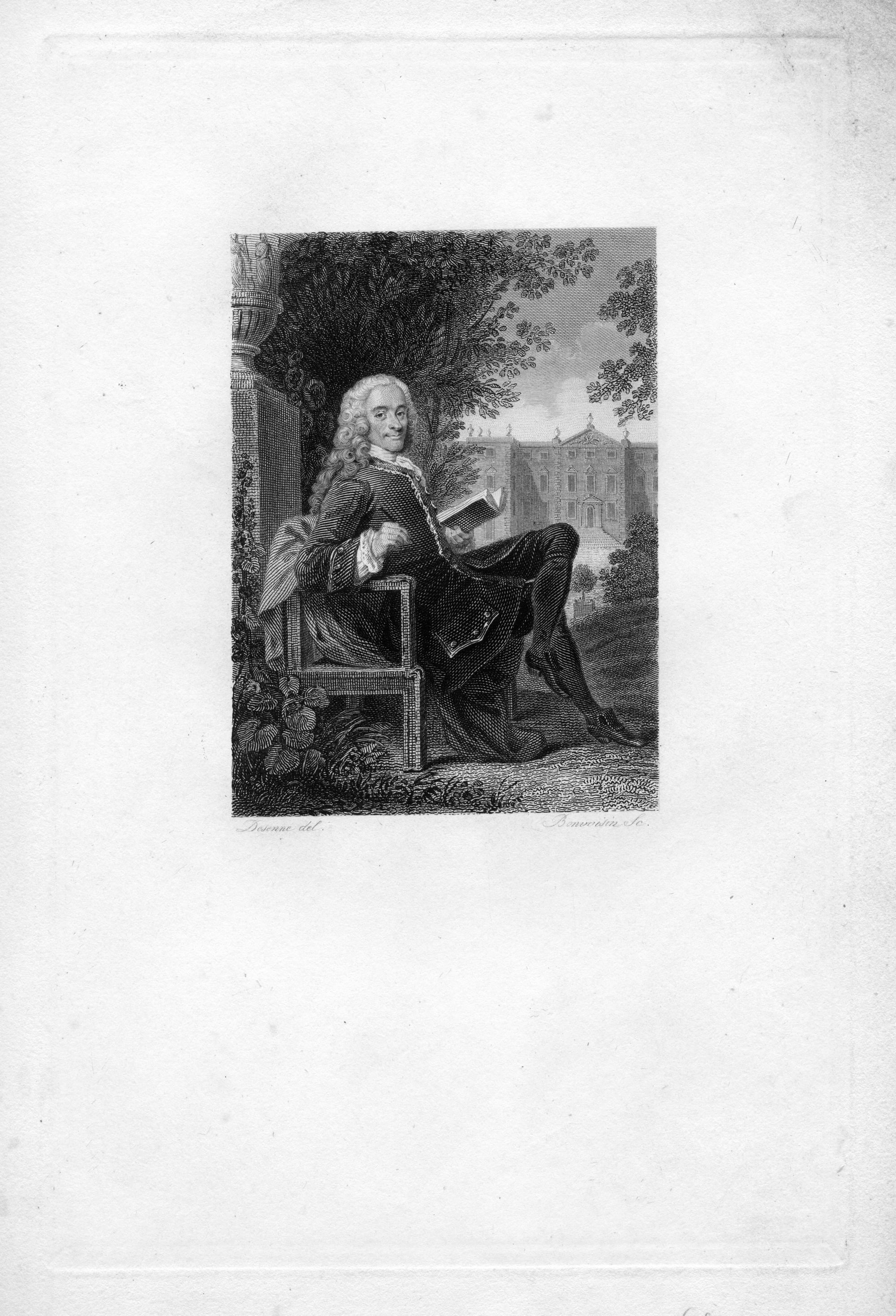 Portrait de Voltaire (1694-1778), philosophe emblématique des Lumières